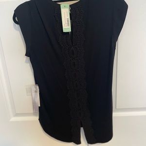 Daniel Rainn Pale Sky Mixed Material top